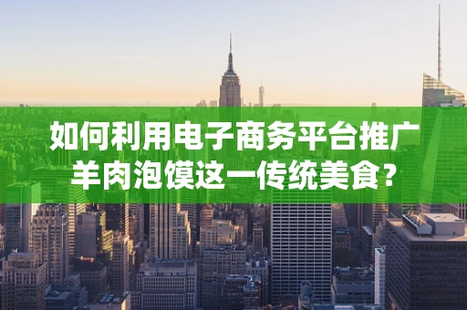 如何利用电子商务平台推广羊肉泡馍这一传统美食？