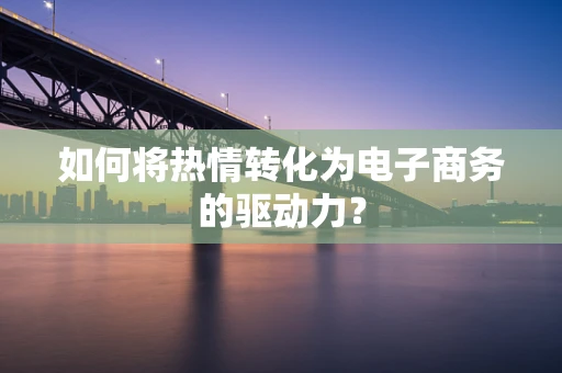 如何将热情转化为电子商务的驱动力？