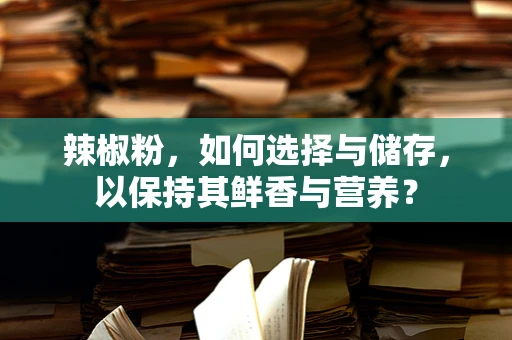 辣椒粉，如何选择与储存，以保持其鲜香与营养？