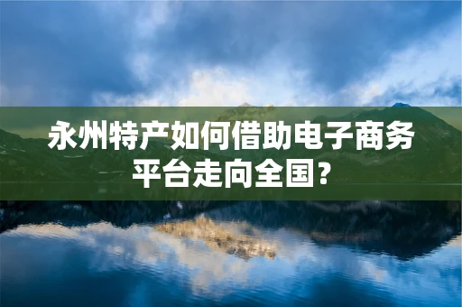永州特产如何借助电子商务平台走向全国？