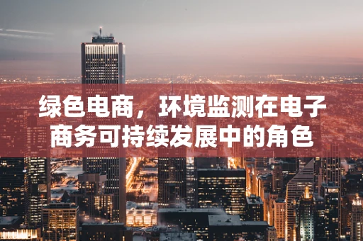 绿色电商，环境监测在电子商务可持续发展中的角色