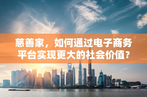 慈善家，如何通过电子商务平台实现更大的社会价值？
