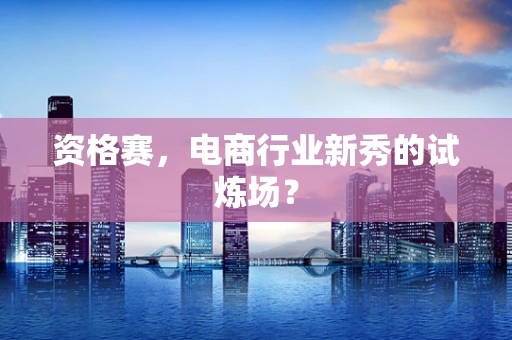 资格赛，电商行业新秀的试炼场？