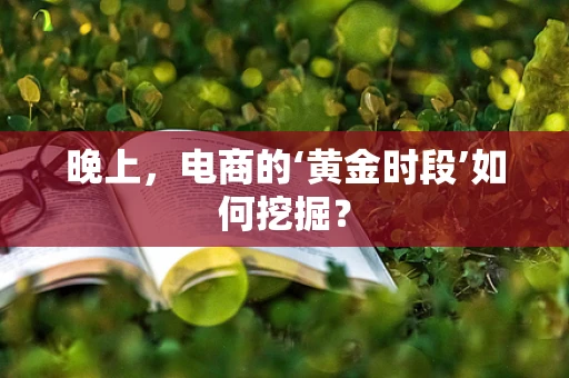 晚上，电商的‘黄金时段’如何挖掘？