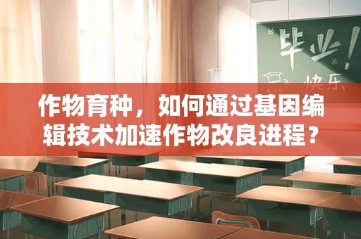 作物育种，如何通过基因编辑技术加速作物改良进程？