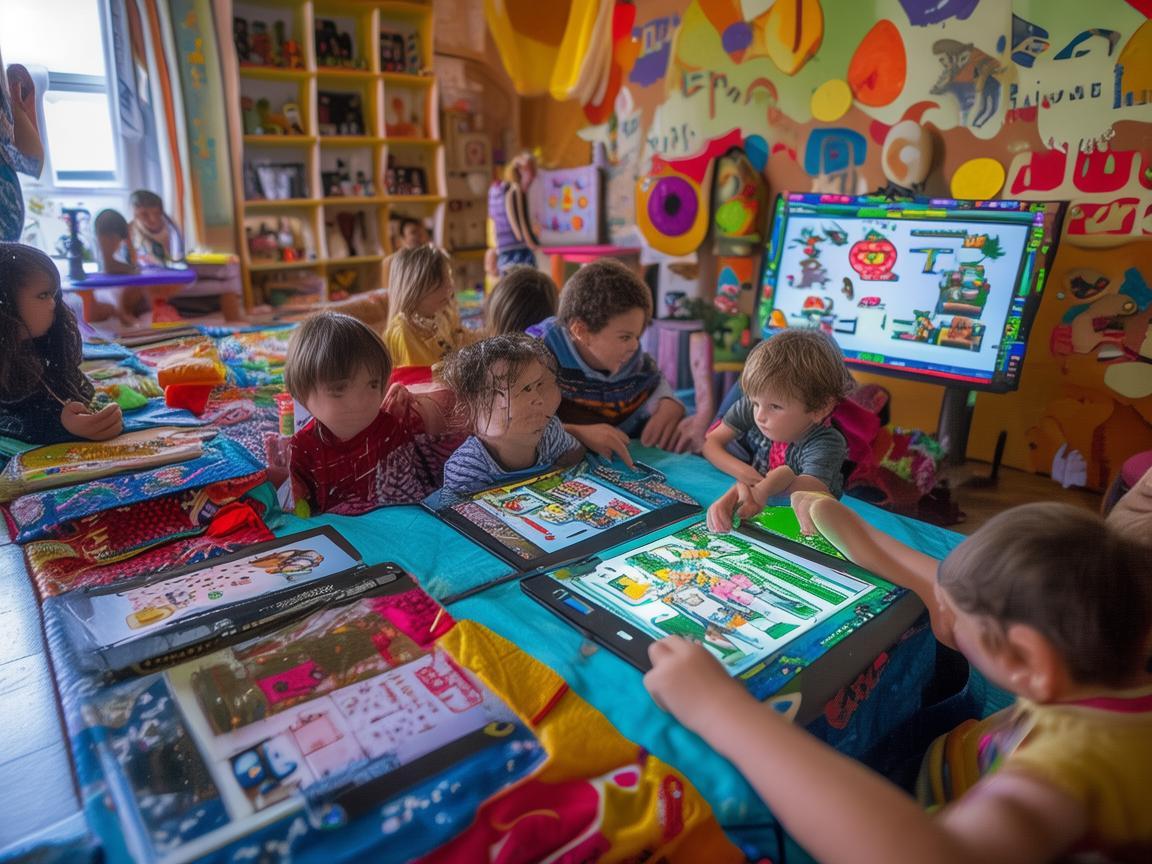 孤儿院游戏室，如何通过电子平台激发孩子们的创造力与社交能力？